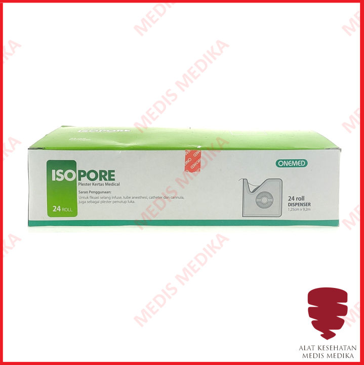 Onemed%20Isopore%201.25%20cm%20X%209.2%20m%20+%20Dispenser%20Plester%20Plaster%20Kertas%20Medical%20Dispenser%20-%20Image%202