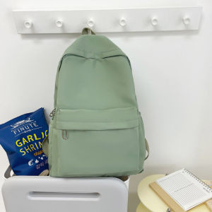 Waterproof Backpack College School Bag Simple Style Women Men Backpack Solid Color Teenage Bag 28x38x11 cm