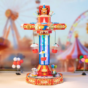 PANTASY Circus Parachute Building Blocks Retro Movable Educational Building Toy Gift