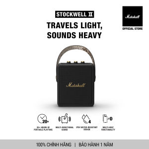 Loa Marshall Bluetooth STOCKWELL II Portable - Pin lên đến 20h - Bảo Hành Chính Hãng 1 Đổi 1 Trong 1 Năm (Đen)