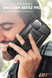 For iPhone 12 Pro Max Case 6.7SUPCASE UBPro Full-Body Rugged Holster Cover with Built-in Screen Protector & Kickstand (2020)