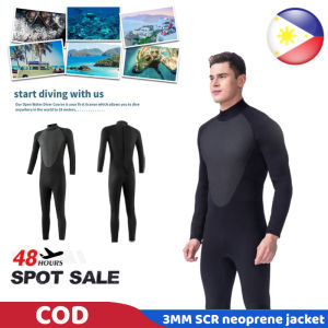 3MM Mens WetSuit M-L-XL Full Bodysuit Super Elasticity Diving Suit For Swimming Surfing Snorkeling Elastic Adjustable