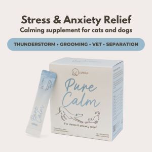 Pure Calm: Pet Calming Supplement for Dogs & Cats Thunderstorm Separation etc Lower Anxiety & Stress