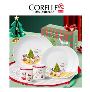 CORELLE X SANRIO Characters Christmas Edition Dinnerware 6 Piece Set
