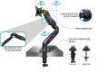 NB–F80 - Giá Treo Màn hình máy tính - Tay treo màn hình/ Xoay 360 độ  - Màn Hình 17" - 27 –Ưu việt hơn XL003. 