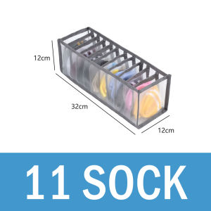 PRADO MALAYSIA Multi Compartments Underwear Storage Box Divider Bra Socks Clothes Drawer Separator Wardrobe Organizer 折叠收纳盒