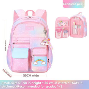 THREE ELEPHANTS Fashion Side open door Kids School Bag waterproof Large Capacity Children’s School Backpack Spine Protection Load Reduction Primary School student Bag Backpack