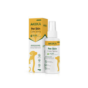 AKIIKA Pet Care Bundle Natural Plant Formula Herbal Soap Shampoo Spray Gentle Cleaning Deodorizing for Dogs Cats Safe Ingredients Mild Non Irritating Grooming Kit for Puppies Kittens All Breeds Pet Bath Essentials