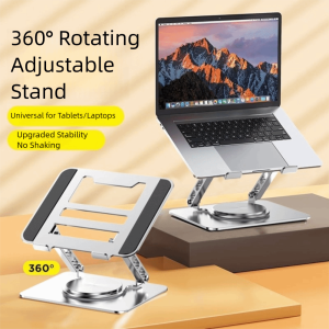 VALUEPULSE 360 °   หมุน ที่วางแท็บเล็ตสำหรับแล็ปท็อป แบบพับได้ แบบพกพา ขาตั้งโน้ตบุ๊ก ใหม่ ปรับได้ ขายึดโลหะ 10-17.3 นิ้ว และ 1.5-13 นิ้ว สำหรับแท็บเล็ต
