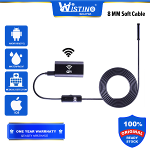 Wistino HD 720P Mini Wifi Endoscope Camera For Smartphone 1M Length Soft Cable  8mm Len Ip67 Waterproof Inspection Surveillance Tube Camera Pipe Camera