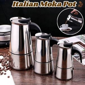 Stainless Steel Moka Pot European Style Italian Stovetop Espresso French Coffee Maker
