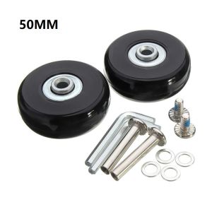 2PCS Roda Koper Pengganti Berdiameter 40/45/50mm Dengan Bahan Karet - Cocok Untuk Ganti Roda Koper Anda