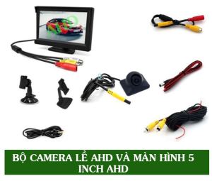 Bộ Camera Lề Dán Gương AHD Và Màn Hình 5 Inch AHD
