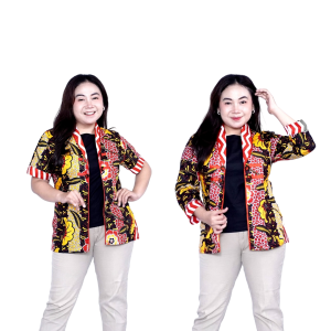Blouse Big Size Batik Wanita Atasan Batik Lengkap S-M-L-XL-2L-3L-4L-5L-6L-7L Model Blus Jumbo Seragam Batik / Atasan Batik Bigsize LD 140 / Pakaian Batik Kerja Kantor Bahan Katun / Pakaian Batik Kekinian Super Jumbo Modern Trendy