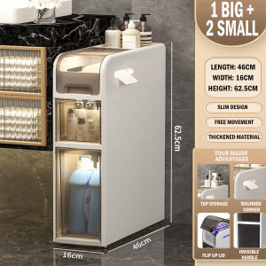 Bathroom Slim Storage Cabinet Space-saving Slim Design Storage Rack Multi-functional Bathroom Slim Rack