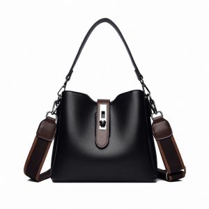 Aopuly wanita bucket bag lembut PU kulit beg praktikal kesederhanaan selempang bag high-end selempang bag
