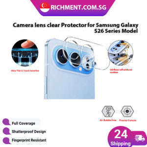 【✅SG Brand】RICHMENT HD Clear 180° Privacy 360° Privacy Tempered Glass Screen Protector for Samsung Galaxy S26 Ultra/S26 Plus/S26 with HD Black or HD Clear Camera Lens Protector 9H Anti Scratch Fingerprint Unlock Full Coverage