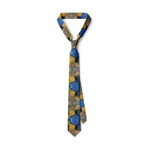 Elegant 8cm Wide Vintage Oil Painting Print Tie With Unique Artistic Patterns Comfortable Fabric For Men and Women