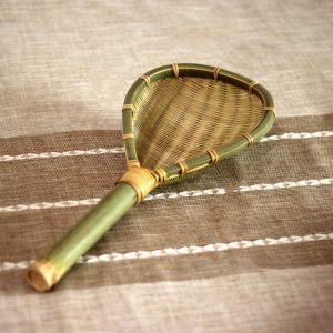 TEENI Handmade Braided Kitchen Supplies Bamboo Products Household Bamboo Basket Drain Spoon Rice Colander Bamboo Colander