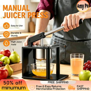 Commercial Metal Manual Juicer Hand Press Lever Squeezer for Orange Lemon Pomegranate Heavy Duty Manual Squeeze Machine with Collection Container | Ships Today