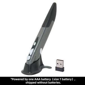 ECILY 2.4G Wireless Mouse Pen Personalised Creative Vertical Computer Stylus USB Model Suitable for PC Laptop