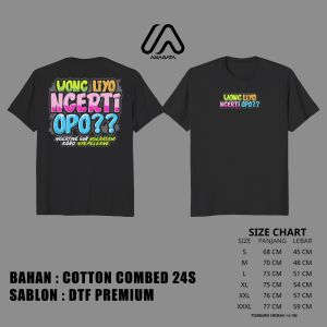 Kaos wong liyo ngerti opo Anagatacloht tshirt viral / ATASAN PRIA WANITA
