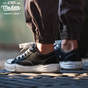 Maden brand Japanese niche men 2025 autumn shoes low-top dissolving deformation bottom canvas shoes INS net red Nigel Cabourn irregular Japanese thick bottom shoes casual shoes