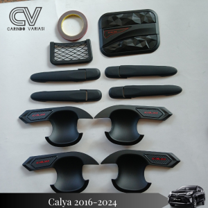 Paket Cover Handle Outer Pintu Tutup Tangki Calya 2016-2024 Hitam Premium