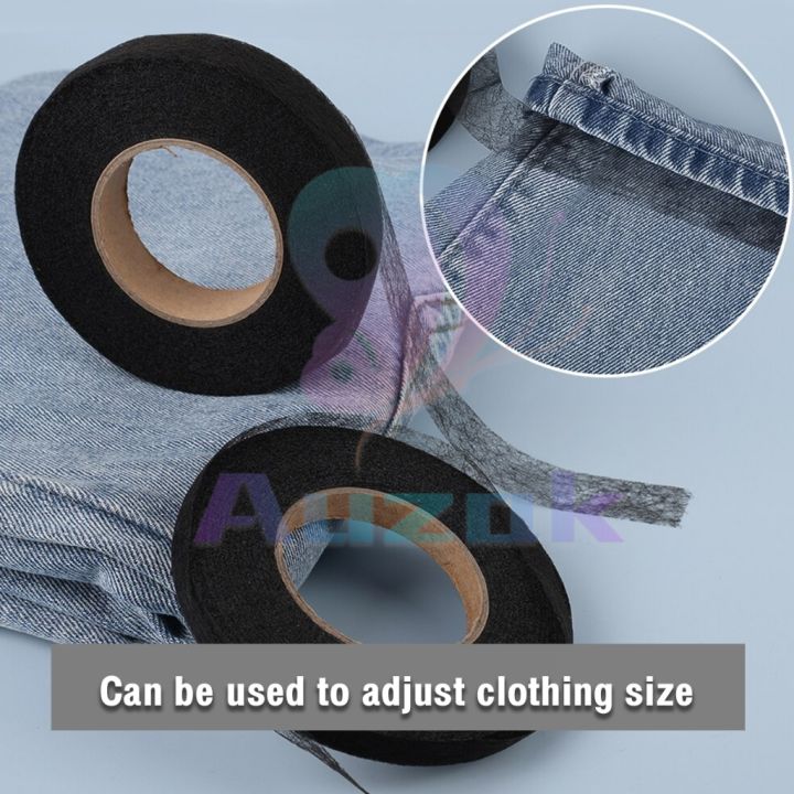 AUK%2064m/Roll%20Double%20Sided%20Interlining%20Adhesive%20Fabric%20Black%20White%20Clothes%20Apparel%20Tape%20-%20Image%205