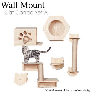 [SG SELLER] Cat Wall Mount Condo Window Suction House Mounted Scratcher Platform House Hut Kennel Cat Kitty Accessories