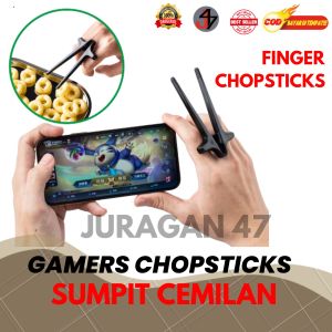 Juragan 47 - Sumpit Jari Makanan - Sumpit Holder Snack Anti Kotor Finger Chopsticks Lazy Snack - Sumpit Malas anti kotor | Finger Chopsticks Play Game Assistant Gamers Lazy Snack - Sumpit Anak - Sumpit Orang Kantoran
