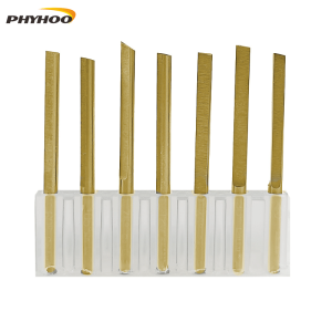 PHYHOO 7pcs Golden Pneumatic Carving Knife Set Professional Jewelry Processing & Engraving Tools