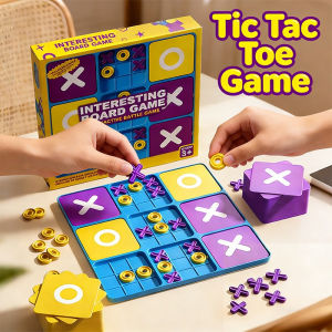 Kids Tic Tac Toe Game XO Board 3x3 Grid Early Education Interactive Tabletop Toy Gift