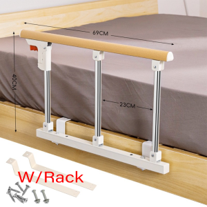【 Ready Stock】【UniHey】Elderly Bed Rail Folding Side Guard Rails Safety Assist Handle Grab Bar for Adults Patient