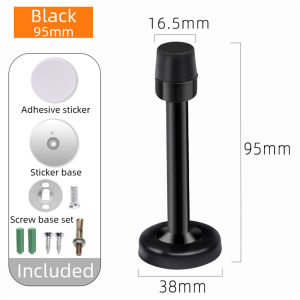 95 / 120 mm Door Stopper Heavy Duty Stainless Steel Door Anti Collision Rubber Buffer Home Hardware