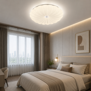 Đèn trần hiện đại thiết kế vỏ sò cho phòng ngủ trang nhã