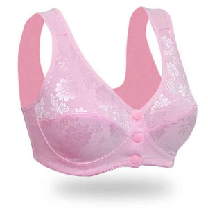 Pregnant Women Breastfeeding Bra Without Steel Ring Flower Embroidery Maternity Underwear Front Button Bra Postpartum Underwear Mummy Bra