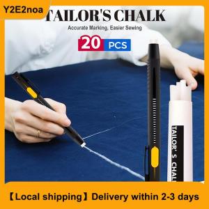 【Local shipping】 2 Pens+20 Premium Refills Chalk Pencil Patchwork Disappearing Fabric Marker Pens For DIY Craft Sewing Marking Chalk Sewing Accessories