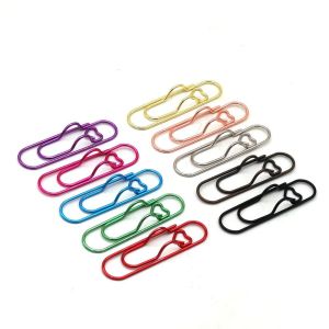 GIORGIONE 10pcs Paper Fix Clips Multi-functional Pen Holder Document Clips Colorful Paper Clips Stationery Photo Memo Bookmarks Metal