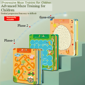 Childrens Thinking Development Training Maze Walk  Training Book Level 3 Concentration Attention Training Whole-brain Potential Development Educational Toys for Kids