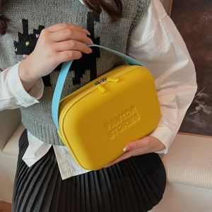 PTK52 Storage Silicone Makeup Bag Portable Handle Travel Cosmetic Container Cartoon Multifunctional Wash Pouch Data Cable Storage