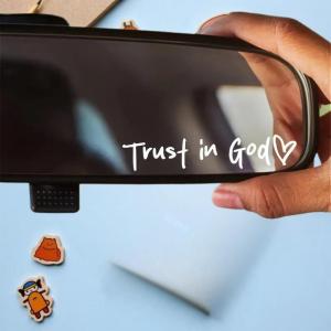 YOUCUN 1 2Pcs God Letter Decals Trust In God Believe In God Rearview Mirror Stickers Decoration For Cars And Motorcycles DIY Accessories