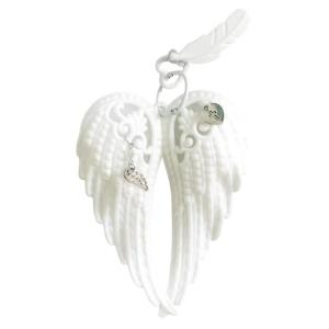 Artistic Winged Crosses Charm Versatile Bag Accessory Sturdy Plastic Alloy Key Rings Charm Gift For All Occasion