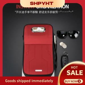 SHPYHT✨ Universal Car Armrest Pad Height-Increasing Insoles Shearling Tissue Storage Box With Side Card Holder Storage Pouch