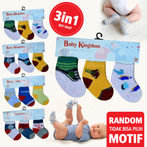 3in1 Kaos Kaki Bayi KKA-503 Baby Sock Sarung kaki Bayi Perempuan Laki Laki Baru Lahir Motif Karakter Lucu Pelindung Kaki bayi
