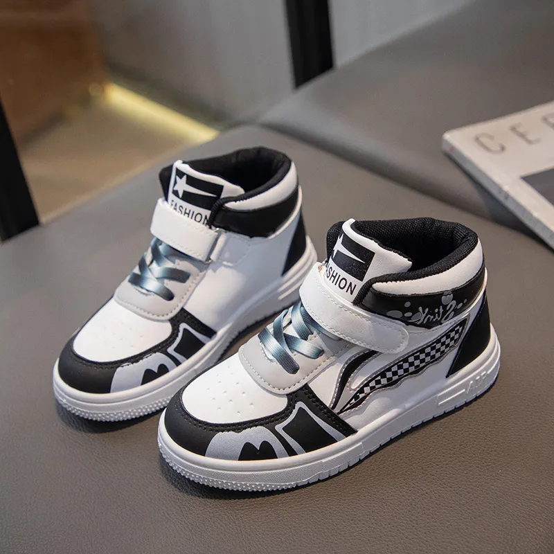Brand Fashion Kids Shoes for Boys and Girls High Cut Casual