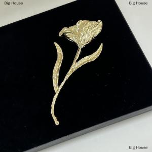 [COD] Big House เข็มกลัดดอกไม้ใบไม้โลหะขนาดใหญ่วินเทจสำหรับผู้หญิงชุดสูทแฟชั่นเกินจริงสำหรับผู้หญิงเครื่องประดับสำหรับงานเลี้ยงของขวัญ