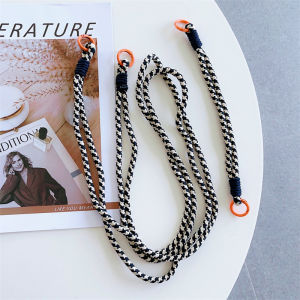 Zeallion điện thoại di động dài với dây buộc ngắn cross-cơ thể Dây đeo vai Keychain Móc chìa khóa dây thừng bện chống mất chuỗi dài điện thoại di động phụ kiện điện thoại