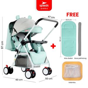 SPEEDS Stroller Anak Full Cover Kelambu Lipat Portabel Bayi Newborn Baby Stroller Dorong Bayi 073-2
