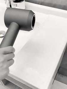 AE Suction cup hair dryer holder wall-mounted storage rack for bathroom no-drill installation convenient wall storage for hair dryers